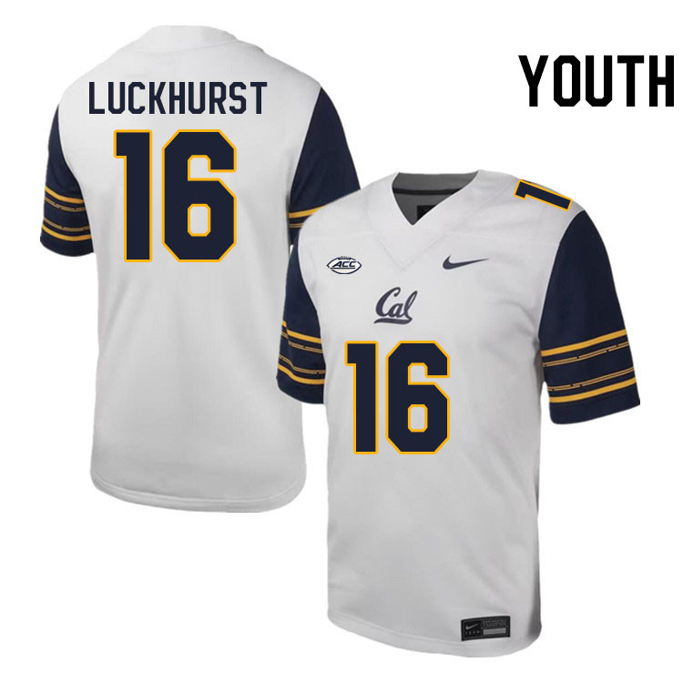 Youth #16 Michael Luckhurst California Golden Bears ACC Conference College Football Jerseys Stitched